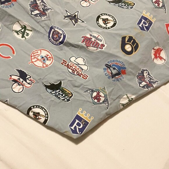 Pottery Barn Teen MLB Cooperstown Logo XL Twin Fitted Sheet - Picture 4 of 16